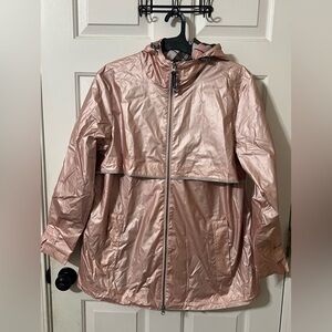 Charles River Apparel Mew Englander Women’s XL Rose Gold Rain Jacket Warm Hood